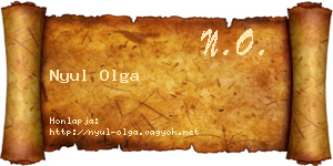 Nyul Olga névjegykártya