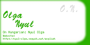 olga nyul business card